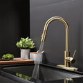 Stainless Steel Brushed Gold Hot&cold Water Tap Rotating 2-modes