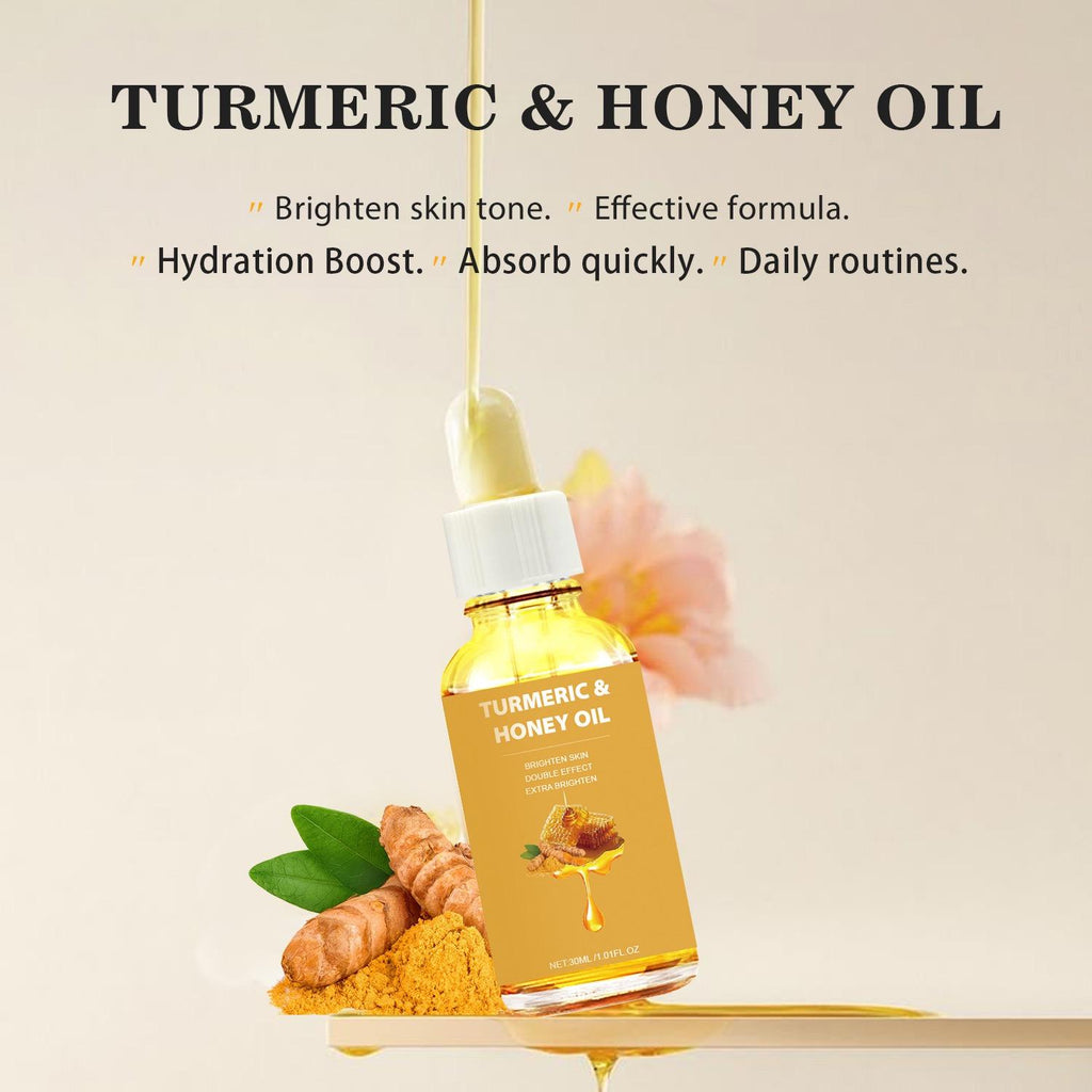 Natural Body Nourishing Hydration Smooth Brighten Skin Tone Lightening Turmeric Honey Essential Oil