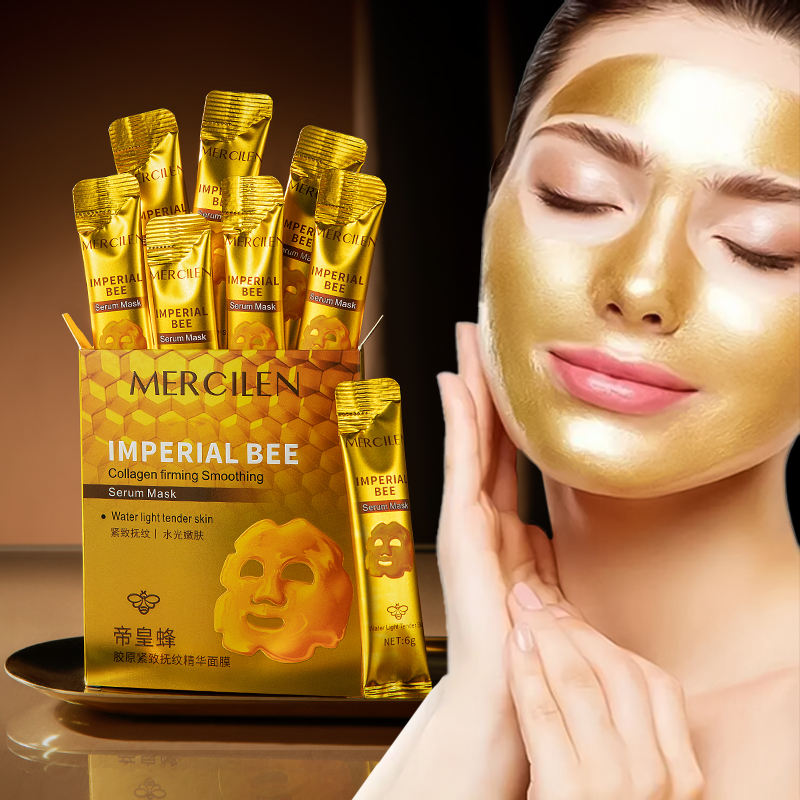 Mercilen Hot Sales Emperor Propolis Firming and Anti-Wrinkle Essence Mask 6g*10 Pieces