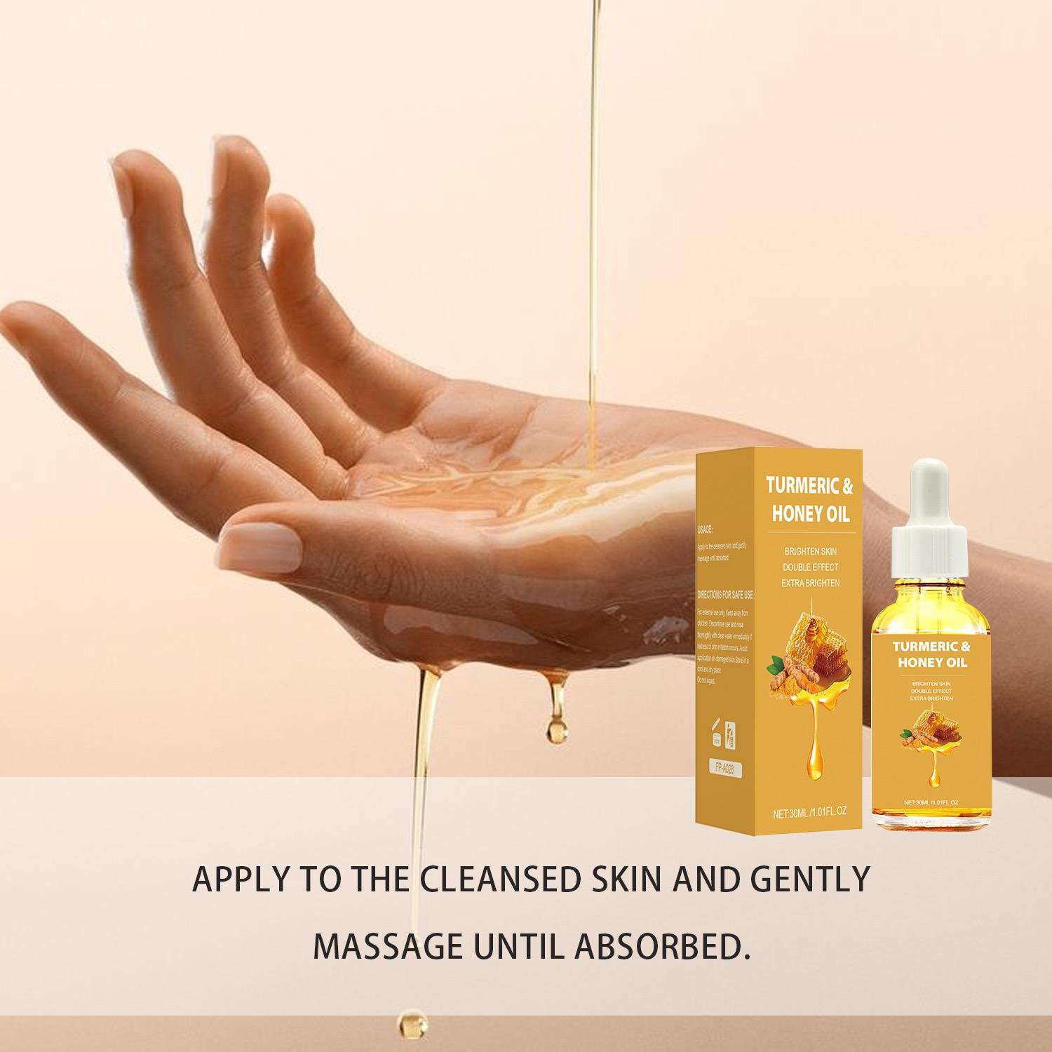 Natural Body Nourishing Hydration Smooth Brighten Skin Tone Lightening Turmeric Honey Essential Oil